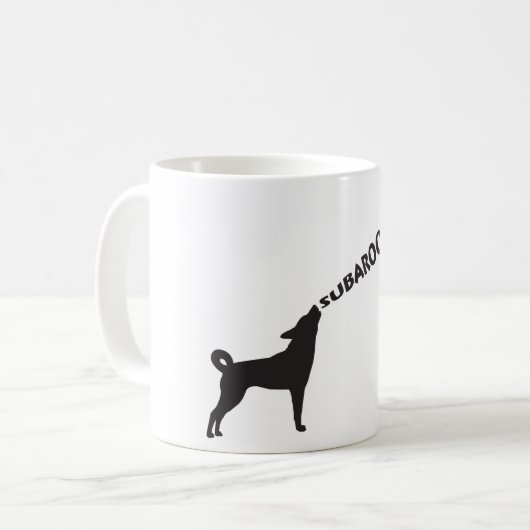 Hund HeulensSubaru Kaffeetasse (Vorderseite Links)