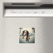 Hund hilft beim Waschen Magnet (In Situ (Geschirrspüler))