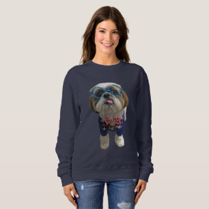 Hund HipsterShih Tzu Sweatshirt