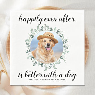 Hund Hochzeit nach dem Foto Serviette