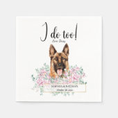 Hund Hochzeitcocktail Napkins Serviette (Vorderseite)