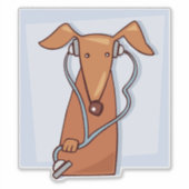 Hund Hört auf Musik Funny Kopfhörer Pup Aufkleber (Vorderseite)