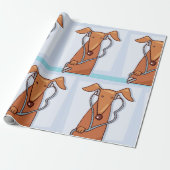 Hund Hört auf Musik Funny Kopfhörer Pup Geschenkpapier (Ungerollt)