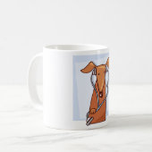 Hund Hört auf Musik Funny Kopfhörer Pup Kaffeetasse (Vorderseite Links)