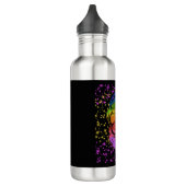 Hund hört Musik Edelstahlflasche (Links)