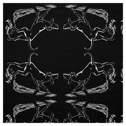 Hund Hund Art Fabric Stoff (Muster)