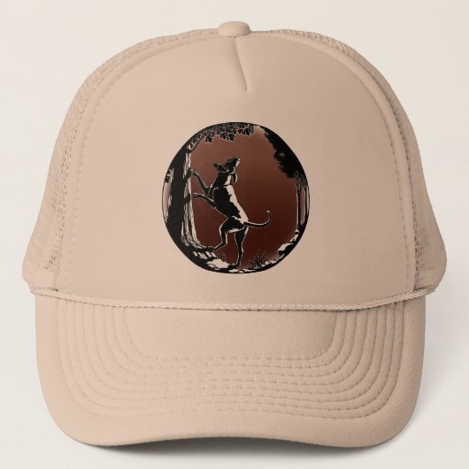 Hund Hund Cap Jagd Hund Hunde Kunst Hähnchen Truckerkappe (Vorderseite)