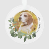 Hund Hund nach Maß Foto Ornament (Rückseite)