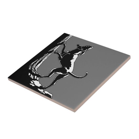 Hund Hunde Keramik Tile Jägerdekor Fliese (Seite)