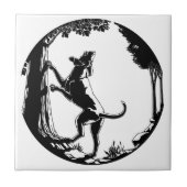 Hund Hunde Keramik Tile Jägerdekor Fliese (Vorderseite)