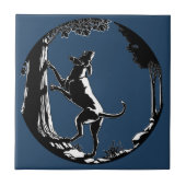 Hund Hunde Keramik Tile Jägerdekor Fliese (Vorderseite)