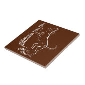 Hund Hunde Keramik Tile Jägerdekor Fliese (Seite)