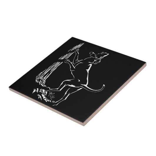 Hund Hunde Keramik Tile Jägerdekor Fliese (Seite)