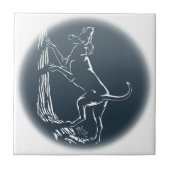 Hund Hunde Keramik Tile Jägerdekor Fliese (Vorderseite)