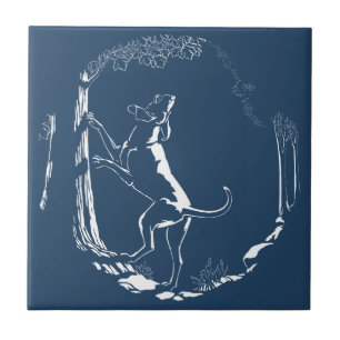 Hund Hunde Kunst Keramikfliese Jagdhund Dekor