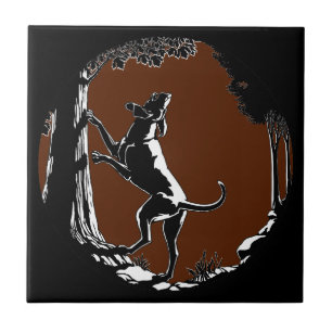 Hund Hunde Kunst Keramikfliese Jagdhund Dekor