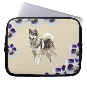Hund, Husky Hund Art Neopren Laptop Schläfchen 10" Laptopschutzhülle