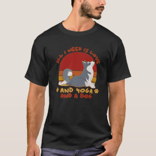Hund Husky Siberian Dog Owner Welpenbesitzer Yoga  T-Shirt