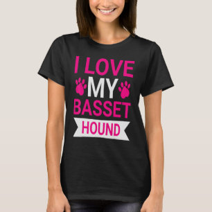 Hund I Liebe meine Basset Hound Hunde Kanine T-Shirt