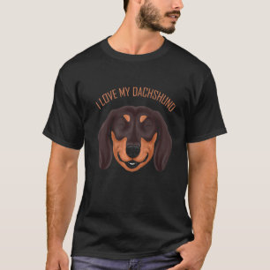 Hund I Liebe meine Dackel T-Shirt