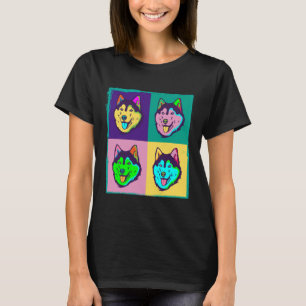 Hund I Pop Art Siberian Husky T-Shirt