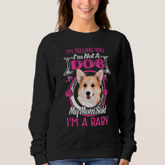 Hund Ich bin ein Baby Pembroke Welsh Corgi Sweatshirt