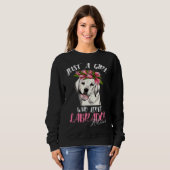 Hund ich bin nur ein Mädchen, das Lieben Labrador  Sweatshirt (Vorne ganz)