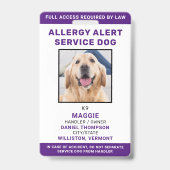 Hund-ID Personalisiertes Foto Ausweis (Vorderseite)