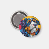 Hund illustriert lebendige Kreativität Magnet (Vorderseite/Rückseite)