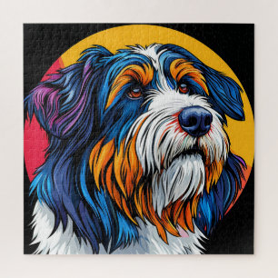 Hund illustriert lebendige Kreativität Puzzle
