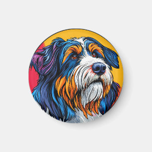 Hund illustriert lebhafte Kreativität Magnet