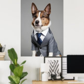 Hund im Anzug Poster (Heimbüro)