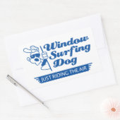 Hund im Auto Rechteckiger Aufkleber (Umschlag)