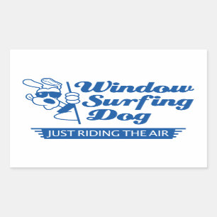 Hund im Auto Rechteckiger Aufkleber