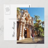 Hund im Balboa Park Postkarte (Vorne/Hinten)