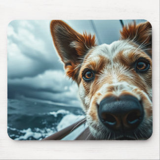 Hund im Bett eines Wohnmobils Mousepad