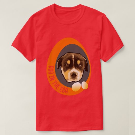 Hund im Ei 16 T-Shirt (Design vorne)