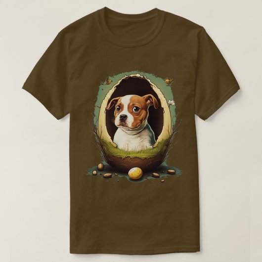 Hund im Ei 265 T-Shirt (Design vorne)