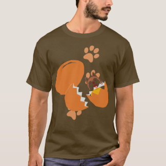Hund im Eierhühner T-Shirt