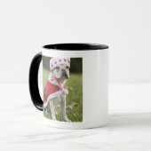 Hund im Feiertagskostüm Tasse (Vorderseite Links)