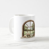 Hund im Fenster Kaffeetasse (Vorderseite Links)