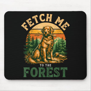 Hund im Freien Retriever Wald Holen Sie sich Hunde Mousepad