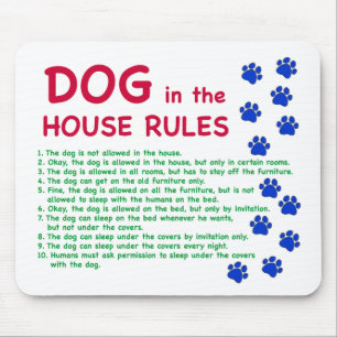 Hund im Haus ordnet - Regeln an, um vorbei zu Mousepad