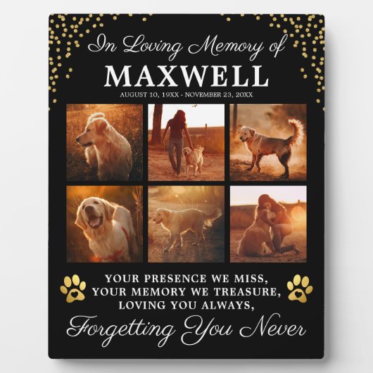 Hund im liebenden Speicher Fotoplatte (Vorderseite)