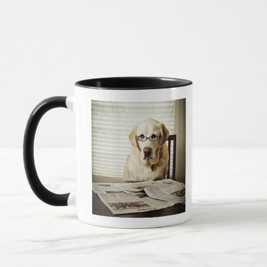 Hund im Morgenprogramm Tasse (Links)