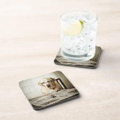 Hund im Morgenprogramm Untersetzer (Rechte Seite)