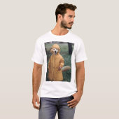 Hund im Regen T-Shirt (Vorne ganz)