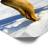 Hund im Schnee Poster (Ecke)