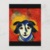 Hund im Stil von Marc Chagall Postkarte (Vorderseite)