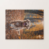 Hund im Wald Puzzle (Horizontal)